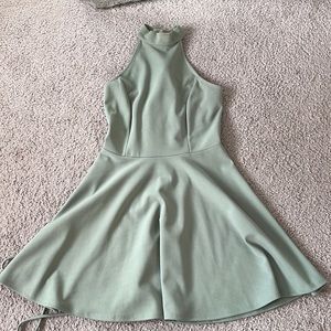 Navy Green Windsor Skater Dress